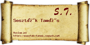 Seszták Tamás névjegykártya